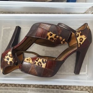 Leopard Patchwork Chinese Laundry Heels